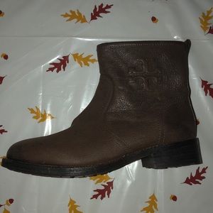 Brown Leather Tory Burch Boot